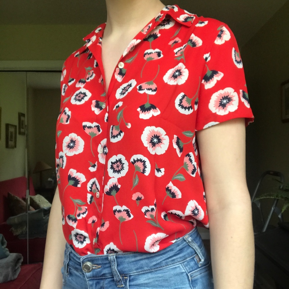 NWOT J. Crew Short-Sleeve Button Up